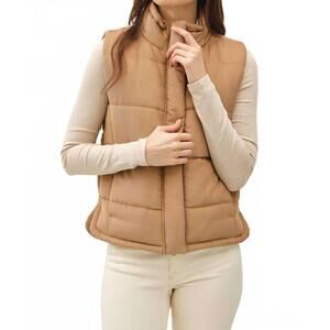 NEW BE COOL brenna puffer vest in camel